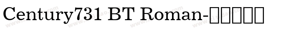 Century731 BT Roman字体转换